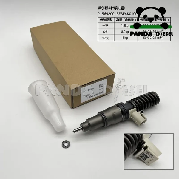 Delphi E3 4 Pins Eui Fuel Injector 85013271 21569200 Bebe4k01001 Fits Volvo Truck D11 Fh D13 Diesel Engine bulk