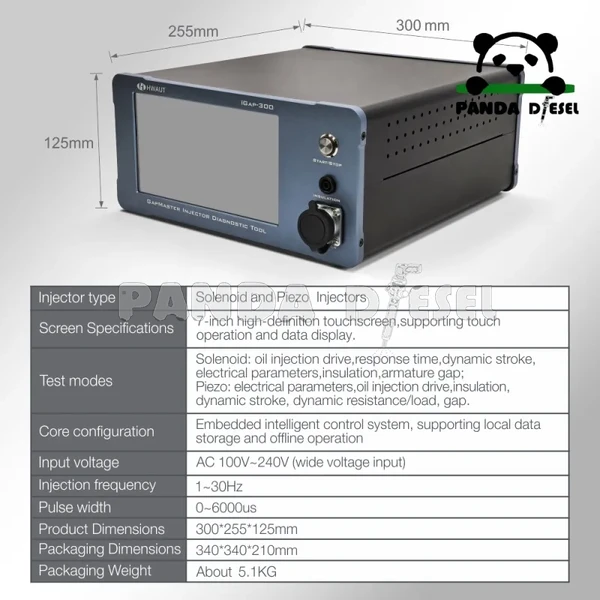 igap 300 full function common rail fuel solenoid piezo injector tester with 7 inch touch screen bulk