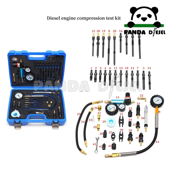 46 pcs diesel engine compression leakage test tools kit bulk