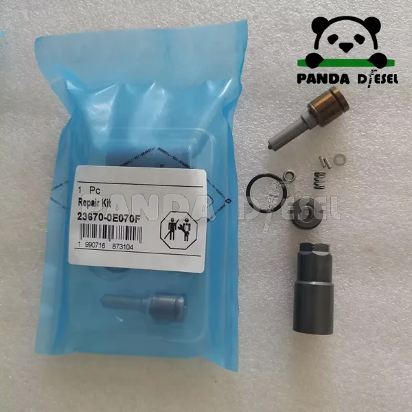 denso common rail fuel injector 23670-0e070 repair kits with g4s60 nozzle g4 orifice valve plate for toyota hilux revo innova j08e 2kd-ftv 2gd 2.5d fortuner manufacturer